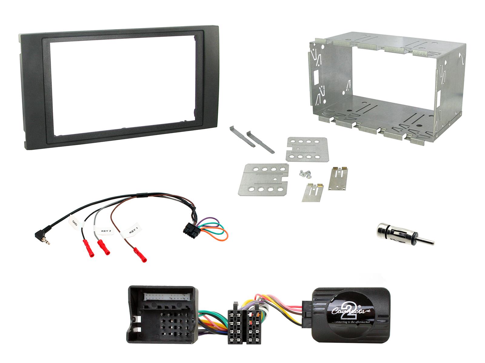 Ford Mondeo Double Din Stereo Fitting Kit Facia Aerial Stalk Control and Keys