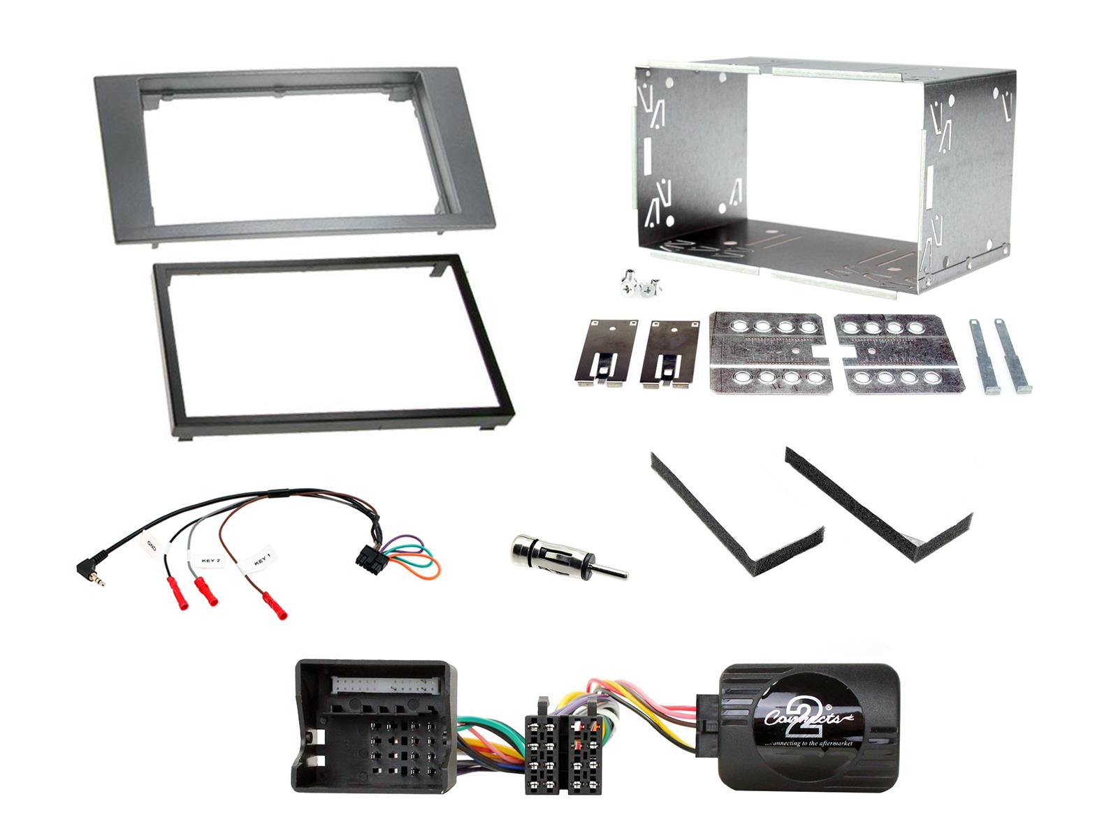 Connects2 CT23FD04A Ford S-Max 2006 On Double DIN Fascia Plate Fitting Kit 