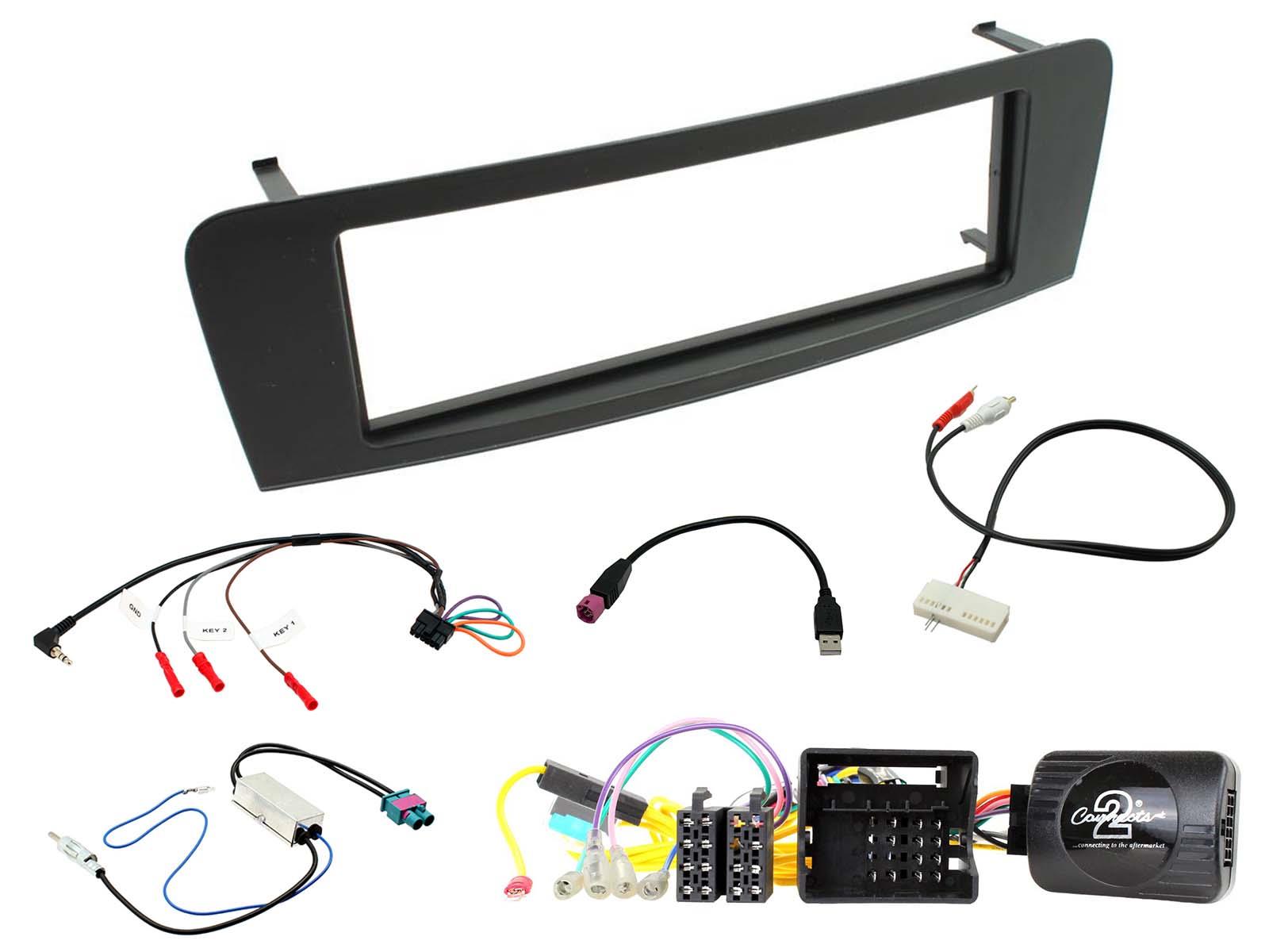 CONNECTS2 MERCEDES CLK 06 DOUBLE DIN STEREO FACIA KIT 